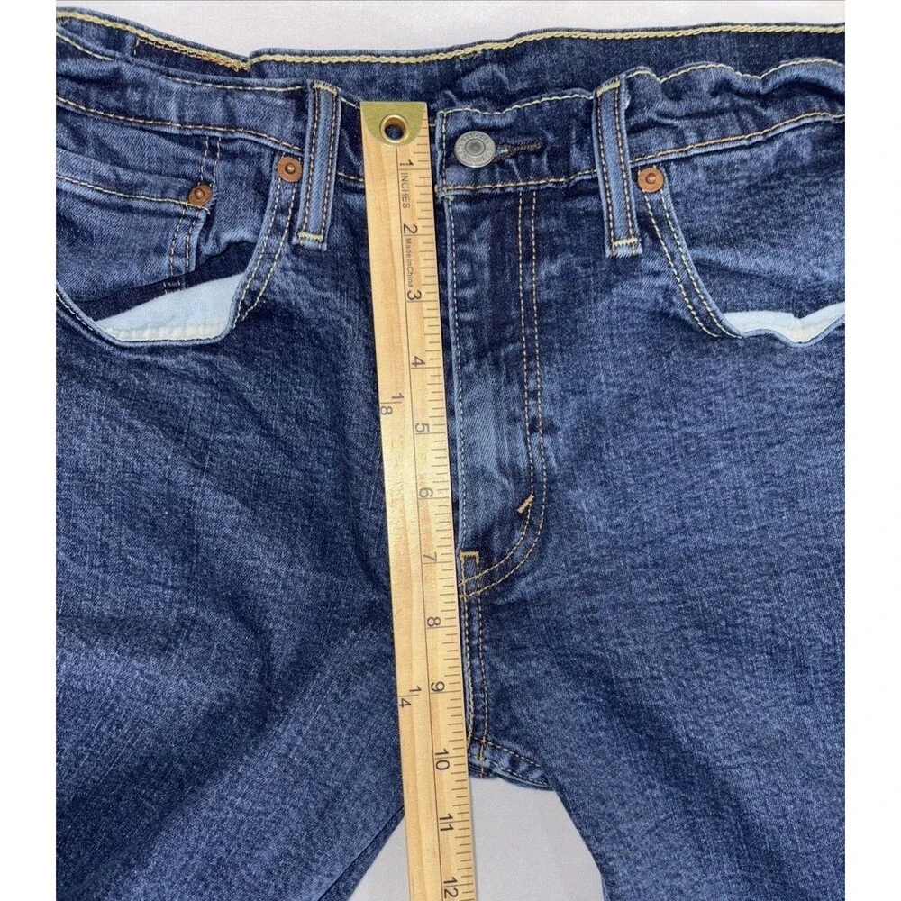 Levis 514 Jeans Mens 33 X 32 Slim Straight Blue Cotton Denim Medium Wash